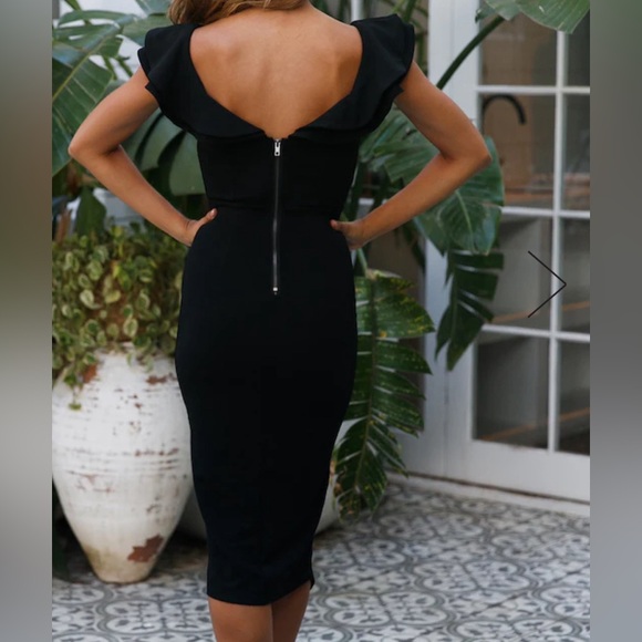 Hello Molly I Midi Black Dress - Picture 3 of 10